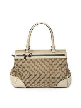 Gucci Medium Mayfair Tote Bag Ivory Beige GG Canvas